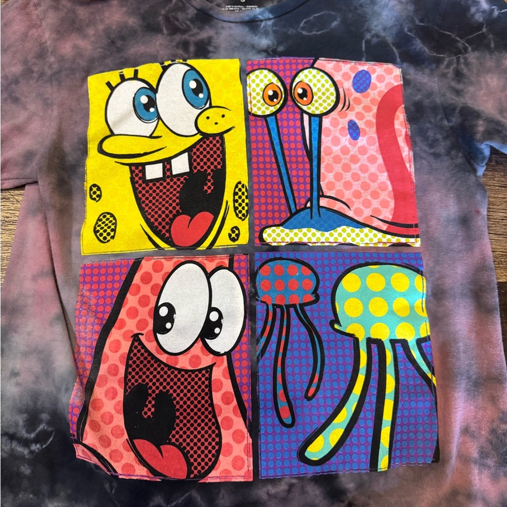 SpongeBob Tie Dye Tee S - Picture 3 of 3